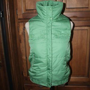 Vintage Green LACOSTE Women's Puffer Vest EXCELLENT condition Size 34